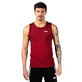 SMILODOX Herren Seamless Tank Top Fade - Slim fit ärmelloses Oberteil mit Rundhals, Größe:M, Color:Bordeaux