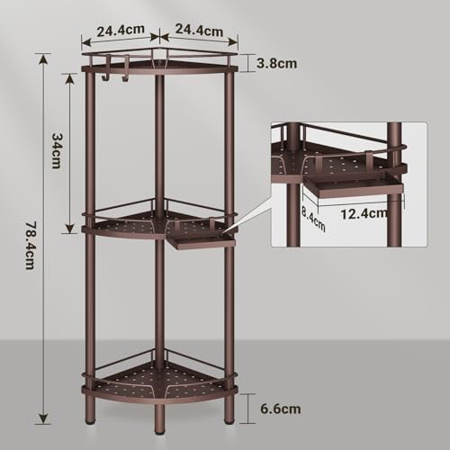 Étagère d'angle de douche au sol pour optimiser l'espace de votre cabine de bain - 8