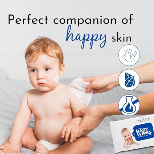 Image of Soft Cleansing Baby Wipes with Lid | 72 Wipes x 3-216 Wipes | Extra Thick & Moist Wet Wipes for Baby's | Prevents Rashes & Redness with Goodness of Aloe Vera Vitamin E | pH Balanced