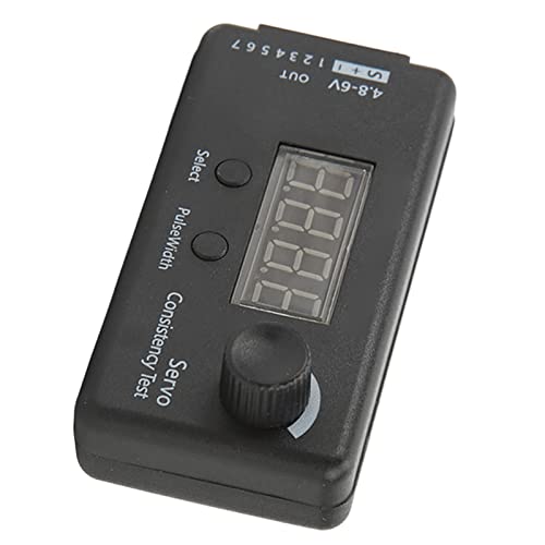 Servocratador de Servomotor Digital de Caparazón de Plástico con Alta Precisión, 3 Modos Tester de Consistencia de Servo para Helicóptero RC, Negro
