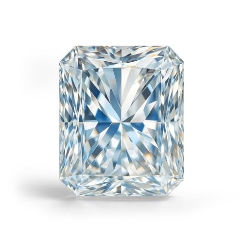 Moissanite en taille radiante 1ct éclat VVS1 d'exception pour haute joaillerie