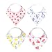 Baby Bandana Drool Bibs for Drooling and Teething 4 Pack Gift Set For Girls “Georgia Set” by Copper Pearl