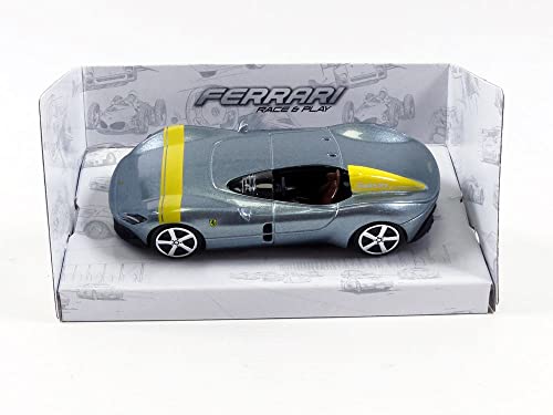 Bburago - Miniatura coleccionable plateada y amarilla