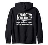 Lustige Pizzabotin Sprüche Lieferantin Kurierin Kapuzenjacke