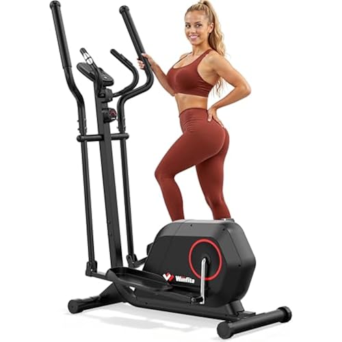 Elliptical Machine, Elliptical Exercise Machine for Home with Hyper-Quiet Magnetic Driving System, Elliptical Trainer with 15.5IN Stride, 14 Resistance Levels, 300LBS Loading Capacity