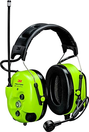 3M Peltor WS LiteCom Pro III GB - Auriculares de diadema con auriculares, color verde neón, SNR32 dB (A)