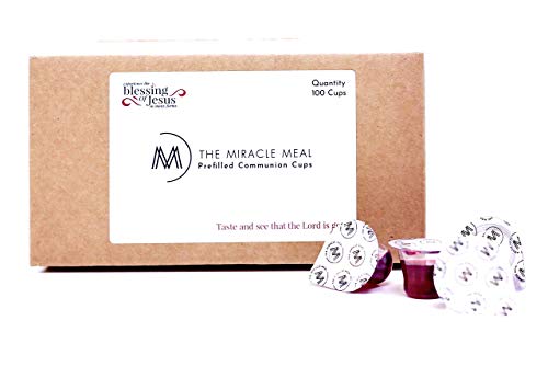 The Miracle Meal | 100 Pre-filled Communion Cups - Sealed cup that includes