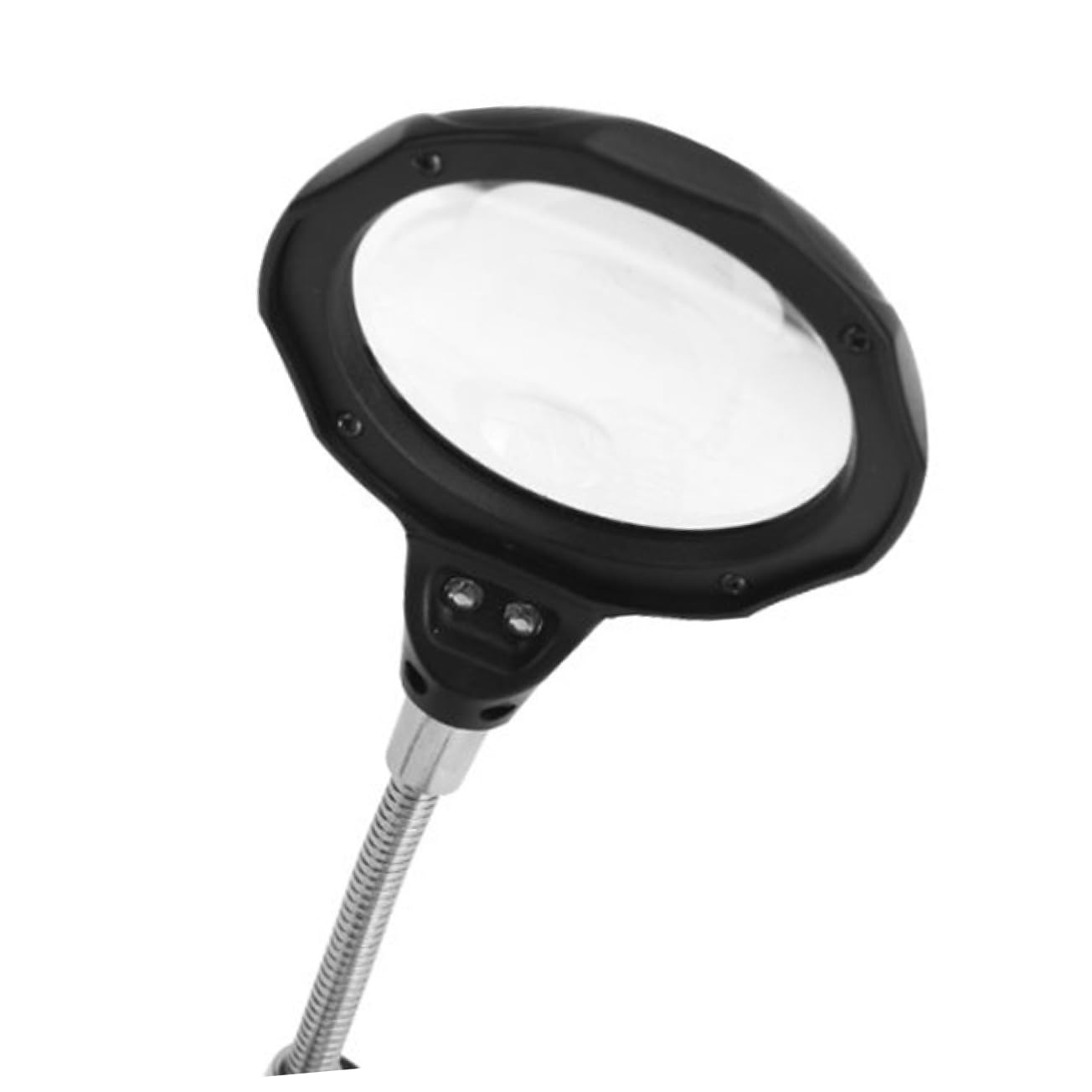 Mg16126-a LED Lupe mit 3, 5X 12 Stück Vergrößerung und Ständer | Zusatz Krokodilklemmen, für Lötarbeiten und Modellbau, Robustes Hartplastikgehäuse
