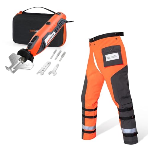 Chainsaw Chaps Class A and Electric Chainsaw Sharpener Kit
