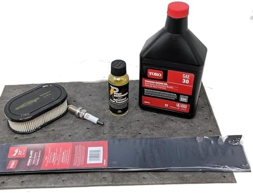 Toro Recycler with Briggs and Stratton EXi Engine Tune-Up Kit (593260) and Fuel Treatment