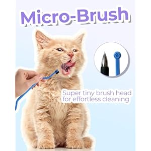 2 Pcs Dual Sided Cat Toothbrush with Micro Brush Head, Anti-Slip Curved Handle, Cat Dental Care Supplies Eliminates Bad Breath and Reduces Plaque Tartar Formation 2 Pcs Dual Sided Cat Toothbrush with Micro Brush Head Anti Slip Curved Handle Cat Dental Care Supplies Eliminates Bad Breath and Reduces Plaque Tartar Formation