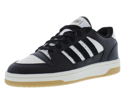 adidas Women's Turnaround Low Top Basketball Sneaker, Black/Cloud White/Gum, 10
