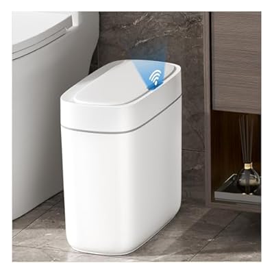 MOPALL Bathroom Trash Can with Lid, 3.5 Gallon ...