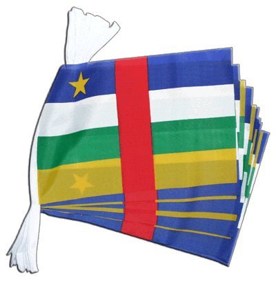 Guirlande drapeau République Centrafricaine 6m pour décoration