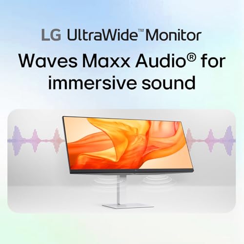 Image of LG 34 inch UltraWide Monitor, 21:9 WFHD (2560 x 1080) IPS Display, 100Hz Refresh Rate, VESA DisplayHDR 400, HDR10, Flicker Safe, USB Type-C, HDMI, DisplayPort, Height /Swivel /Tilt Adjustable Stand, White