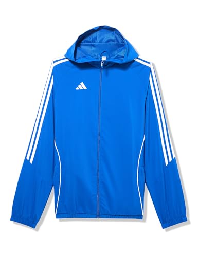 adidas Chaqueta cortavientos Tiro 24 para niños, azul rey/blanco, M