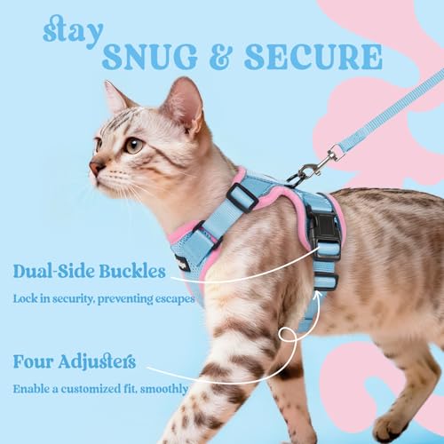 image for rabbitgoo Cat Harness and Leash for Walking, Escape Proof Soft Adjusta