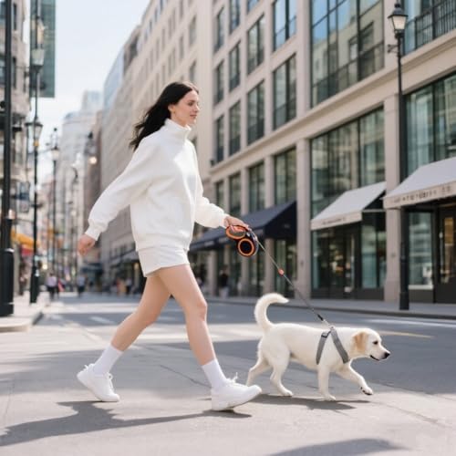 Retractable-Dog-Leash-Automatic-Telescopic-Tractor-Dog-Tape-30-FT-Dog-Walking-Leash-for-Medium-Large-Dogs-up-to-77-lbs-with-Non-Slip-HandleNight-ReflectionHeavy-Duty-No-Tangle