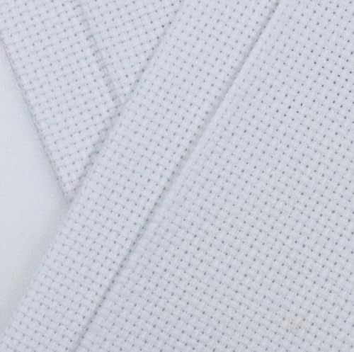 Image of KCS 4 pc of 12 inch x 18 inch /30cmx45cm 14CT Counted Cotton Aida Cloth Cross Stitch Fabric (White)