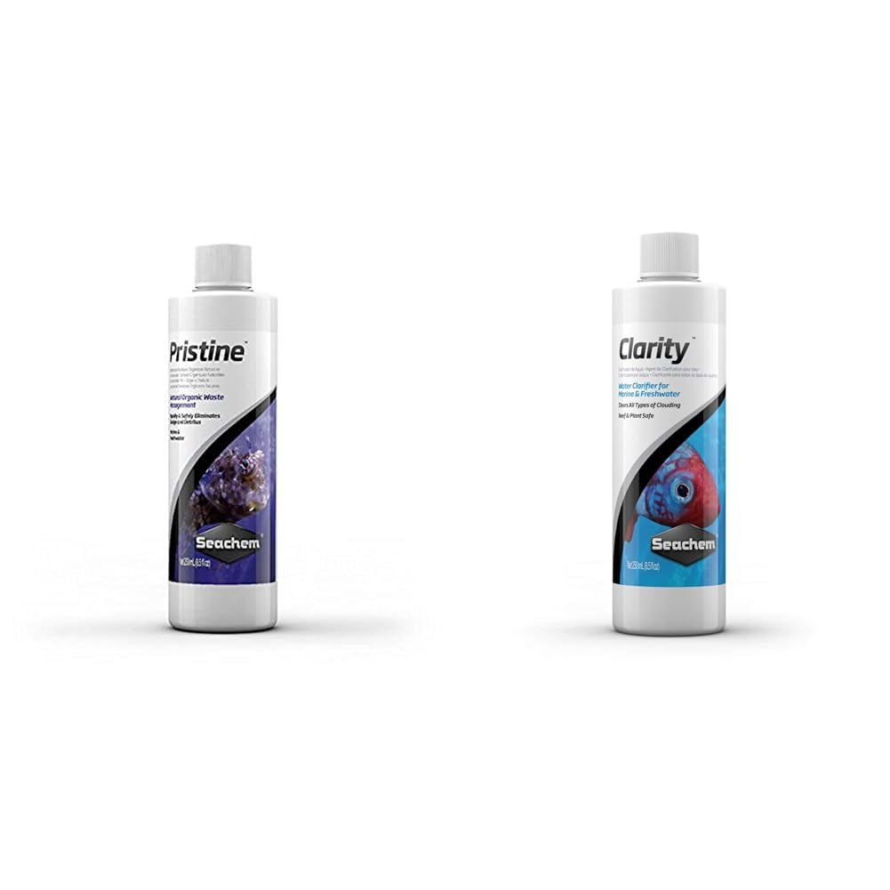 Seachem Pristine 500ml Aquarium Treatment and Clarity 250ml Water Clarifier Bundle