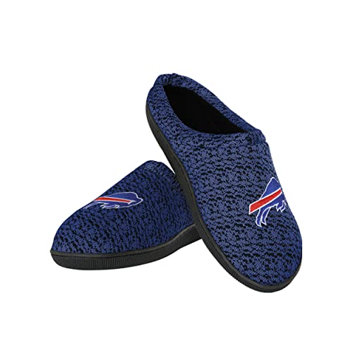 FOCO NFL Buffalo Bills Men's Poly Knit Cup Sole Slipper, Team Color, Medium (9-10)