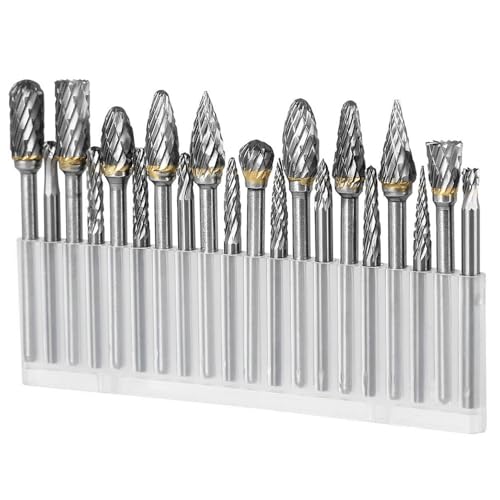 Set di 20 frese in metallo duro con fusto da 1/8