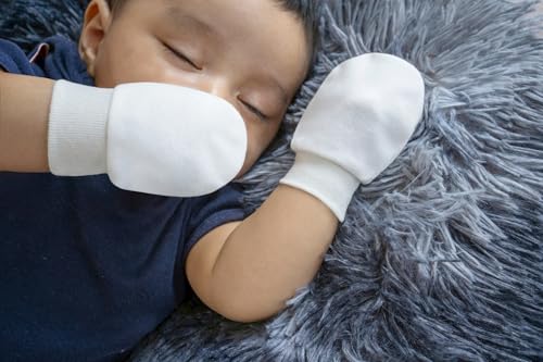 RATIVE Wrist Tab Baby Mittens 0-6,6-12 Months Organic Cotton for Newborn Baby Boys Girls4