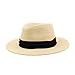 Carnavalife Sombrero Panamá de Verano, Sombrero de Paja Panamá para Mujer y Hombre Unisex, Sombrero de ala Ancha UPF 50 Plegable y Trenzado Intensivo (M-L 57CM, Beige)