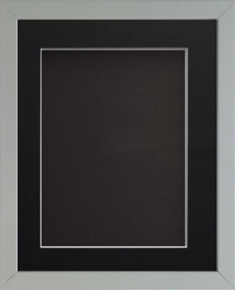 Frame Company Radcliffe Grey 12x10 with Black BB and Black Mount for 10x8
