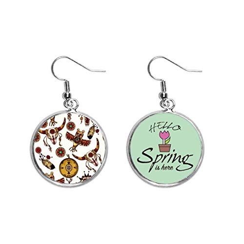 Pendientes de primavera para lucir un colgante de totem animal indio