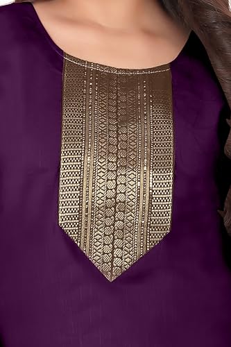 Image of Elegant red Straight Kurti with Golden Embroidered Yoke, Three Quarter Sleeves and Classic Border Detailing for Festive, Office and Everyday wear