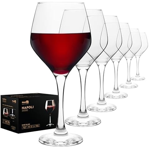 Homiu Napoli Collection Red Wine Glasses Set Cover