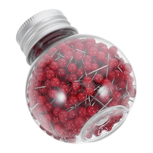 Uonlytech Colored Pearl Head Pins 600pcs Sewing Marker Pins with Storage Bottle Craft and Sewing Tools for Fabric Positioning