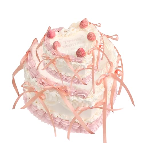 Bow Cake Toppers, 10 Pcs Bow Cupcake Toppers, Rose Pink Bows Themed Cake Party Decorations, Champagne Birthday Cake Decorations, Cake Decorations for Birthday Wedding Baby Shower Party Supplies