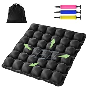 Sondur – Cojín de viaje para asiento de avión, cojín inflable portátil para vuelos largos, silla de oficina, silla de ruedas, automóviles, vida en casa, soporte ergonómico cómodo