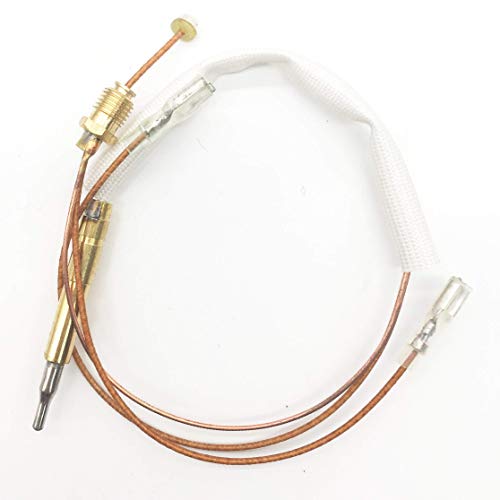 METER STAR Gas-Thermoelement für Außenheizung, 350 mm, Muttern für 8 mm Gasventil, zwei 4,8 mm breite flache quadratische Klemmen für Kippschalter