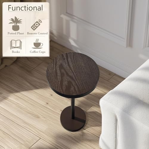 Mesa de centro pequeña ZYDLMBJL auxiliar redonda para bebidas 6