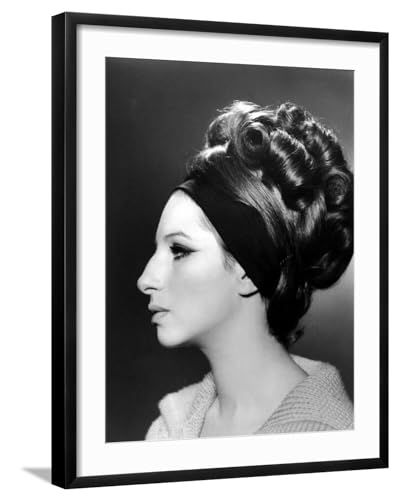 ART.COM Wall Photo Portrait of Barbra Streisand on Black Frame, 23" x 29"