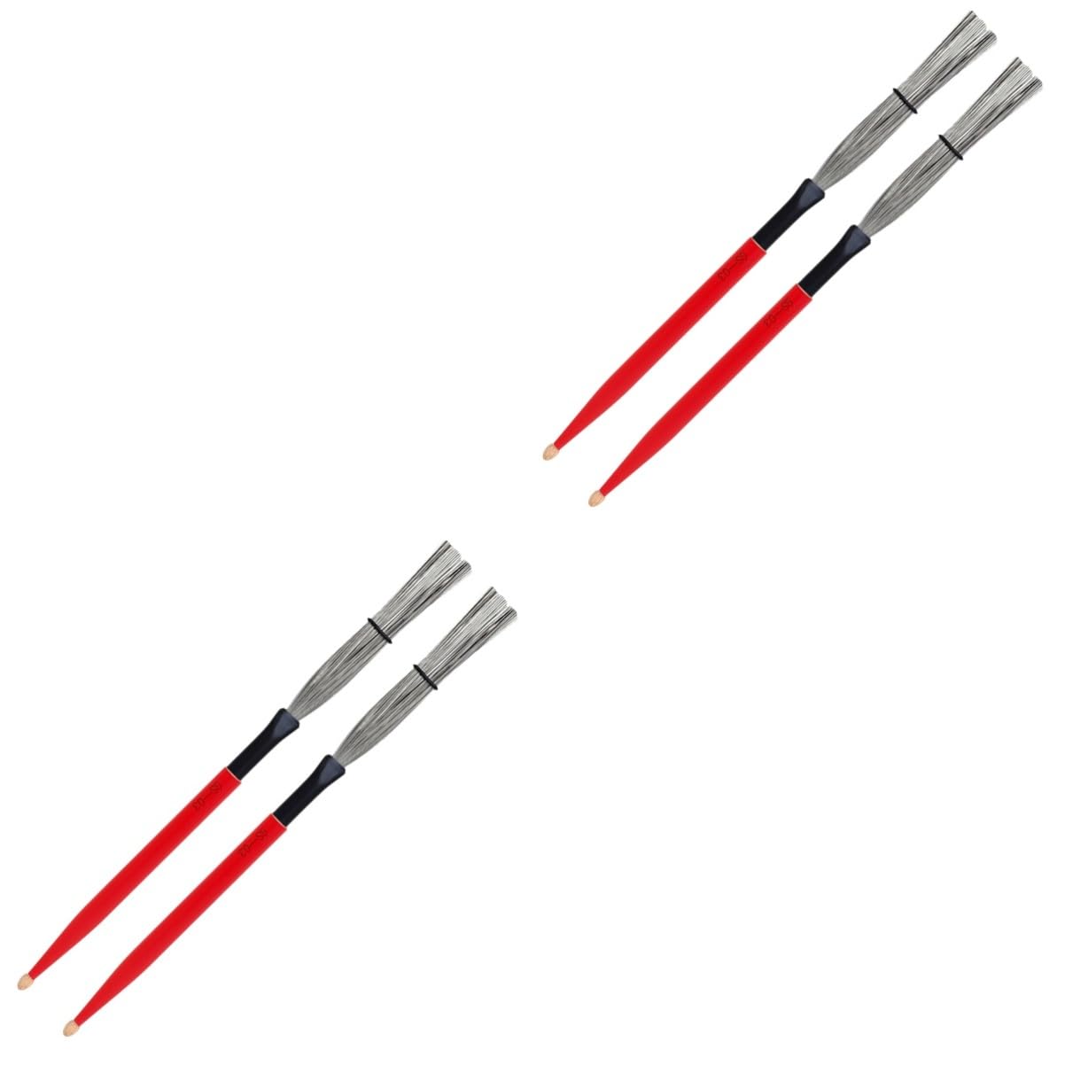 ibasenice 2paia Bacchette Per Batteria Legno Di Acero Con Spazzole Per Drum Accessori Per Percussioni Jazz Per Insegnamento e Pratica Per Principianti e Gruppi Musicali Giovani