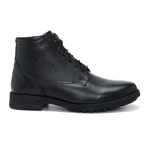Image of Zoom Shoes Men's Genuine Leather Ankle Boots ZA-4692 Ideal For Office, Party & Travelling | Strong Grip With Shock Absorption Property & Memory Cushion Insole