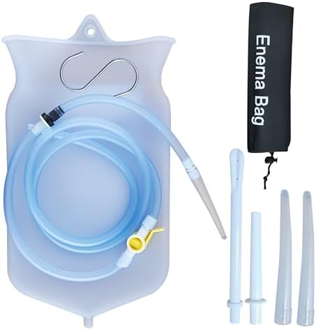 Amazon.com: Deepdeem Clear Silicone Enema Bag Kit – 2 Quart Reusable ...