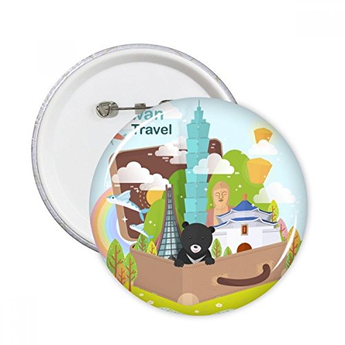 Bouton Taiwan Voyage 101 Chine pins rond pour customisation vêtement taille M