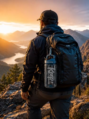 Image of AQUAFIT Sports Water Bottle With Portable Handel With BPA Free Material For Gym,Yoga And Sports Activity Color- (Transaprent Blue, 2 Liter)