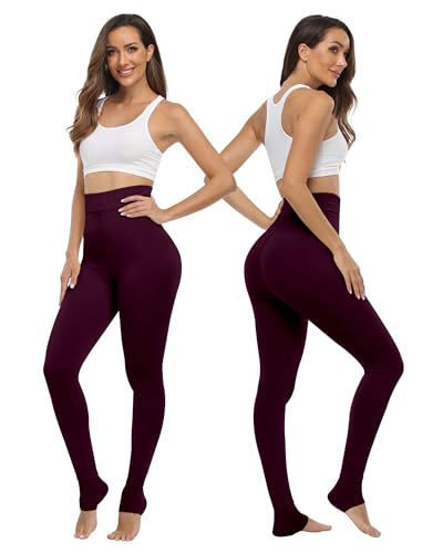 Image of ATHVOTAR Fleece Lined Winter Tights Women - Thermal Warm Opaque Pantyhose Thick Sheer Leggings