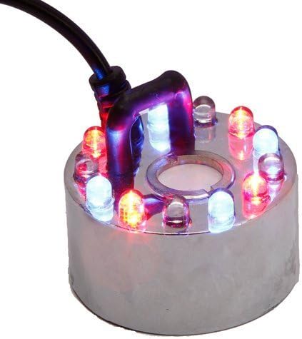 Etree Ultrasonic Mist Maker Fogger Water Fountain Pond 12 LED