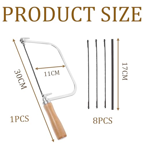 Coping Saw for Woodworking with Blades Set, Strong Coping Saws Blades, Durable Hand Saw for Woodworking Suitable Model Making and Furniture Construction 2 Coping Saw for Woodworking with Blades Set, Strong Coping Saws Blades, Durable Hand Saw for Woodworking Suitable Model Making and Furniture Construction - Image 2