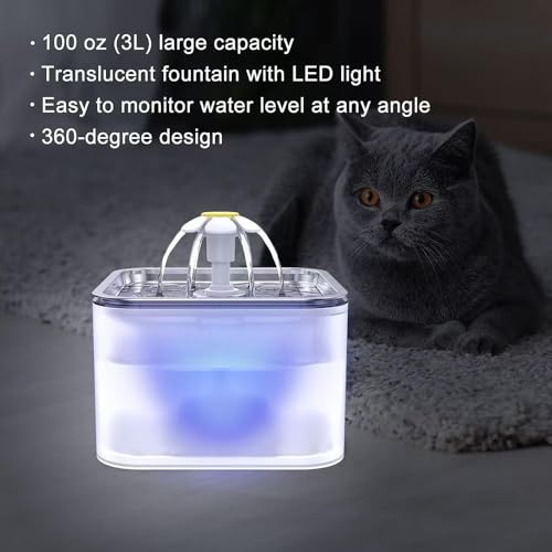Fuente de Agua para Gatos y Perros 3L Acero Inoxidable miniatura 3