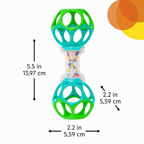 Bright Starts Easy-Grasp Oball Bundle Geschenk-Set - Grasp the Day, Ball und Rasselspielzeug 2er-Pack, BPA-frei, Unisex, Newborn+