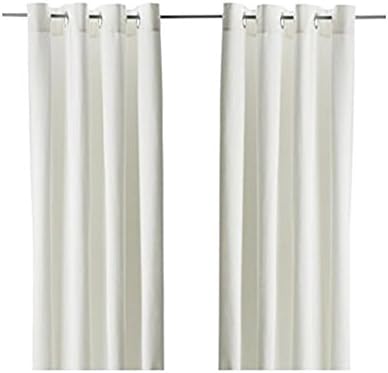 Merete IKEA Curtains 57W x 98L (1 Pair, Bleached White)