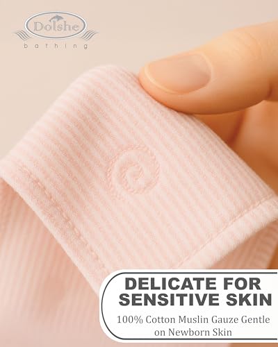 Baby Wash Cloth - 6-Layer Cotton Gauze Super Absorbent for Newborn Bath Time - Gentle Shower Cloth & Baby Essentials 4-Pack - Image 2